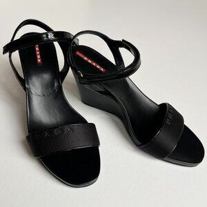 Prada Calzature Donna Nastro Summer Wedge Sandal